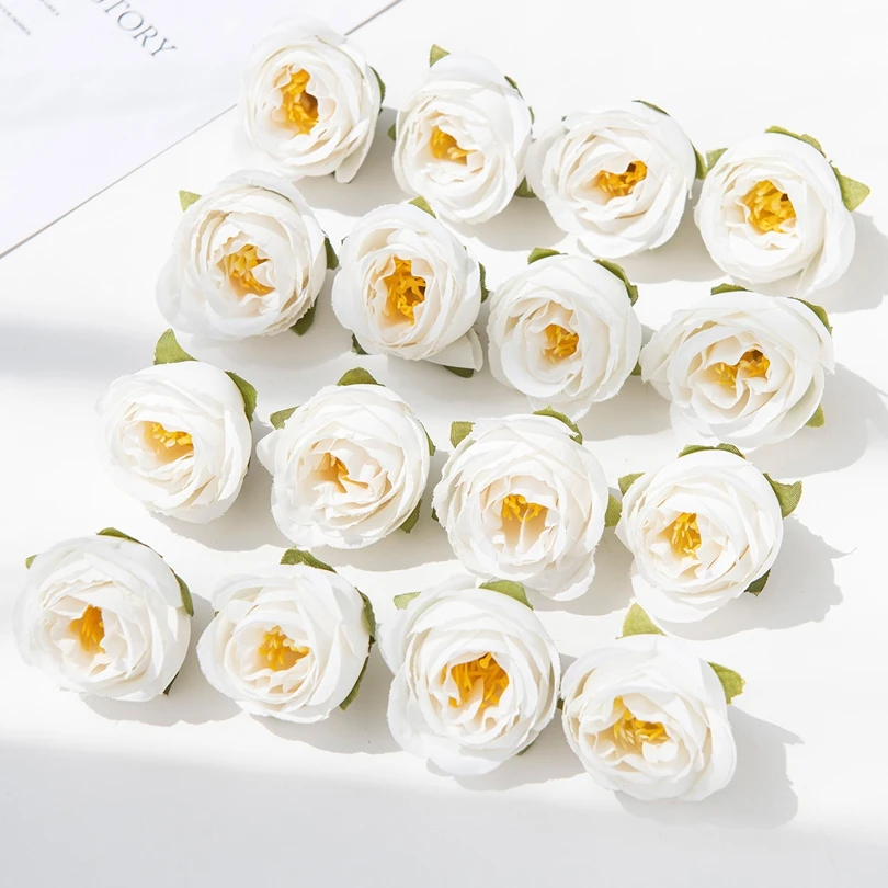 

5/10pcs Artificial Flowers Wedding Wreath Home Room Table Decor Festival Outdoor Yard Garden DIY Scrapbook Boxes Fake Silk Roses
