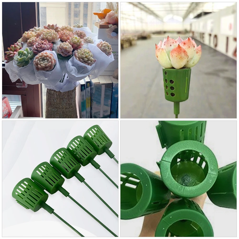 

5pcs Succulent Plants Bouquet Stand Sturdy Display Rack For Flower Shop Home Use Fixing Support Arrangement Holder