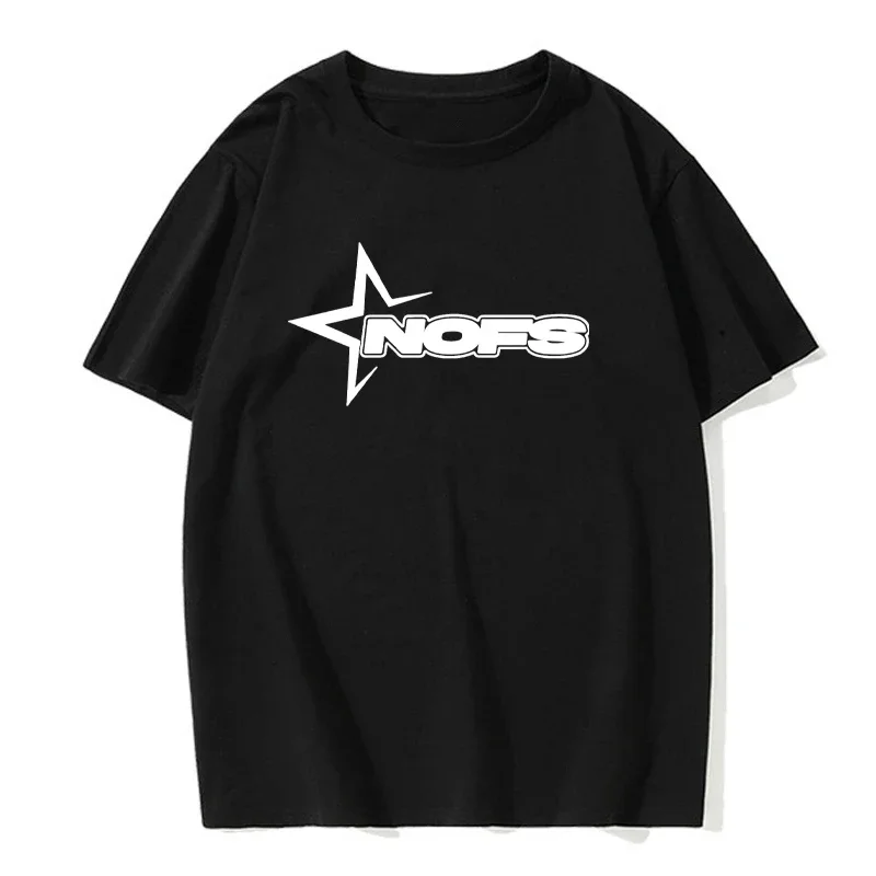 

NOFS Printed Street Fashion Casual Summer Tops Men and Women New Solid Color Loose Round Neck T-shirt Cotton Comfortable Tops