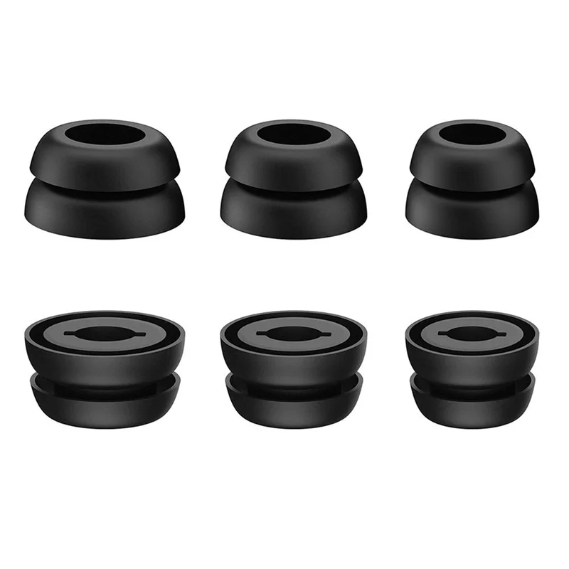 3 Pair Silicone Earbuds Anti-Slip Anti-Lost Comfortable Ear Caps for Samsung Galaxy Buds Pro Headphones (Black) SQ