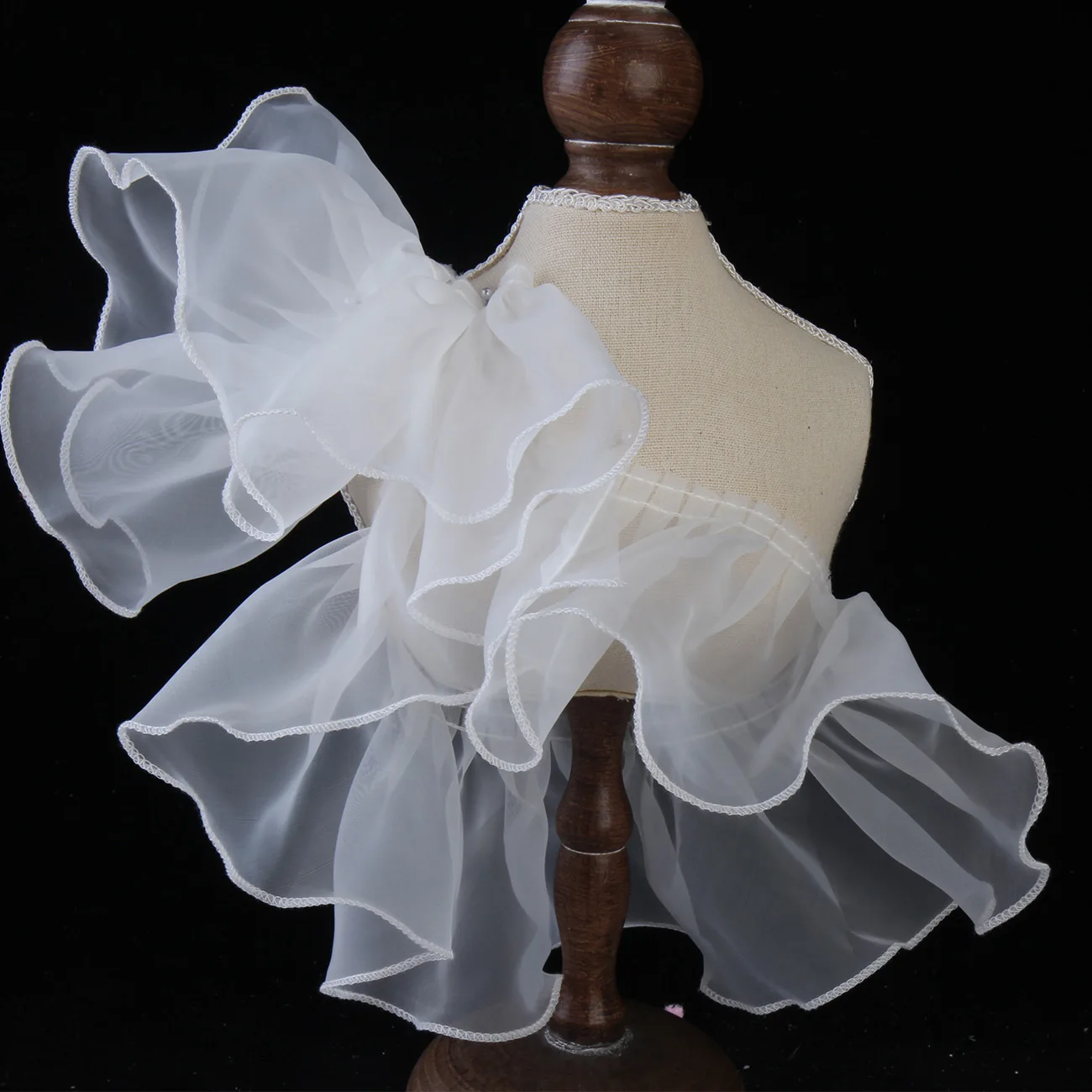 10cm Single Layer Organza Frill Lace Skirt Hem 3D Pleated Accordion Clothing Home Textile Curtain Trim Accessories