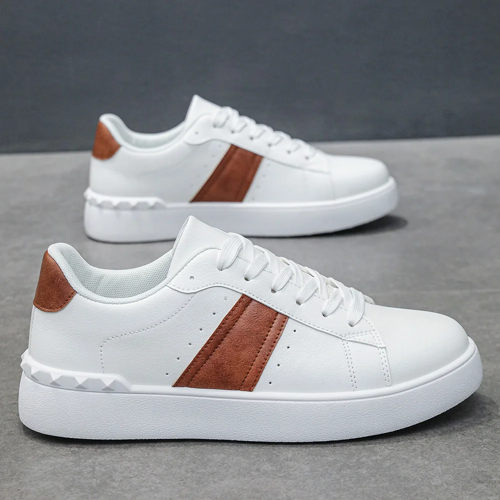 

Spring 2025 Korean Style Men's Versatile Casual Shoes Breathable Student Low Top Color Block Fashionable EVA Sole Rubber Upper