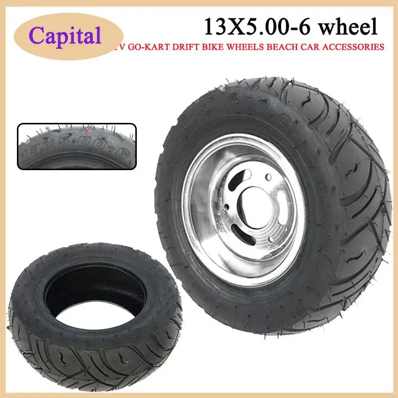 

13x5.00-6 inch tires, wheels suitable for off-road use, rubber tires, go kart wheels, tire accessories