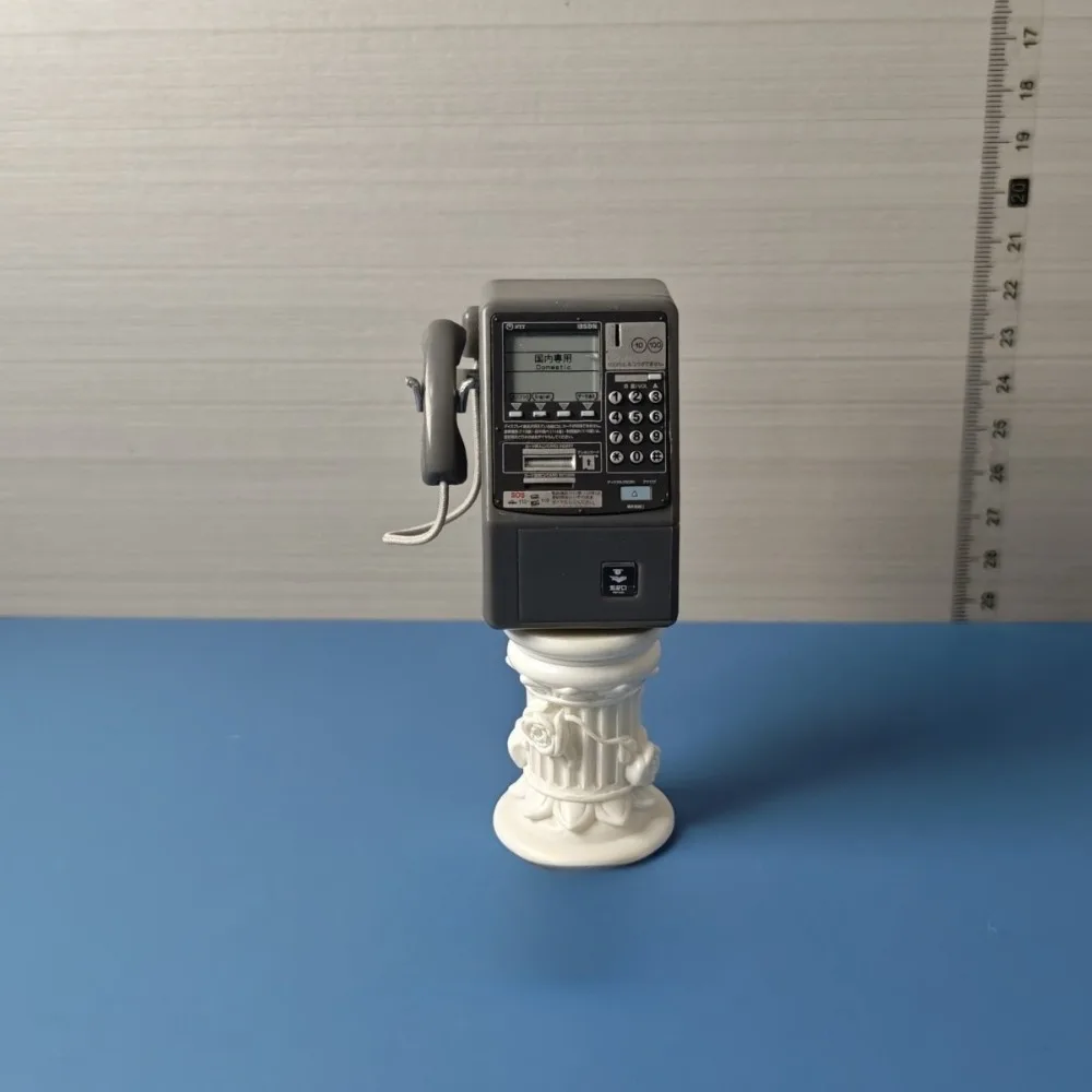 Miniature NTT Telegraph & Telephone Japan Style Mini Public Phone Model DIY Accessories Dollhouse Decoration Loose Item