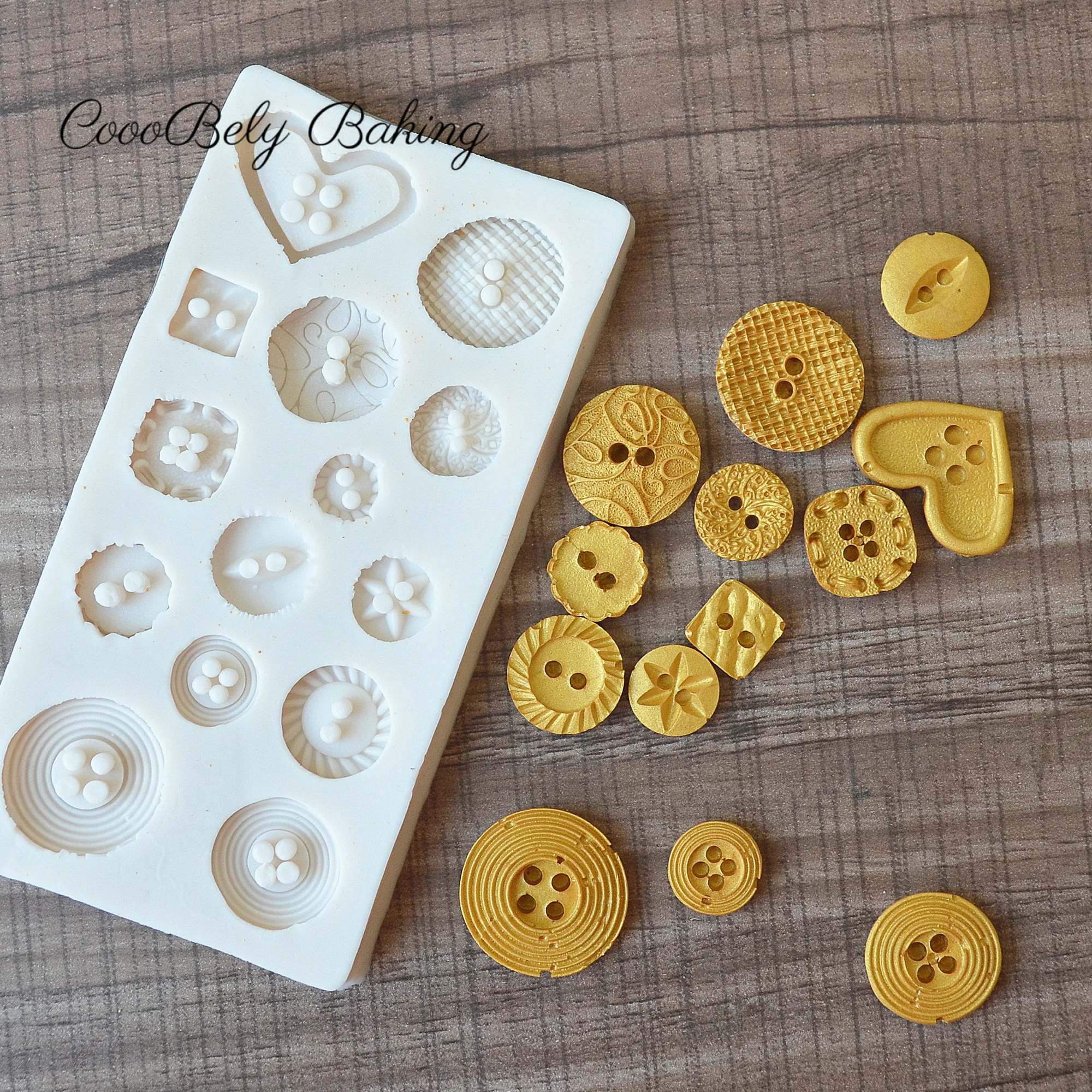 Buttons Kitchen Baking Accessories Silicone Mold Cupcake Fondant Molds Candy Chocolate Gumpaste Mould Cake Decorating Tools