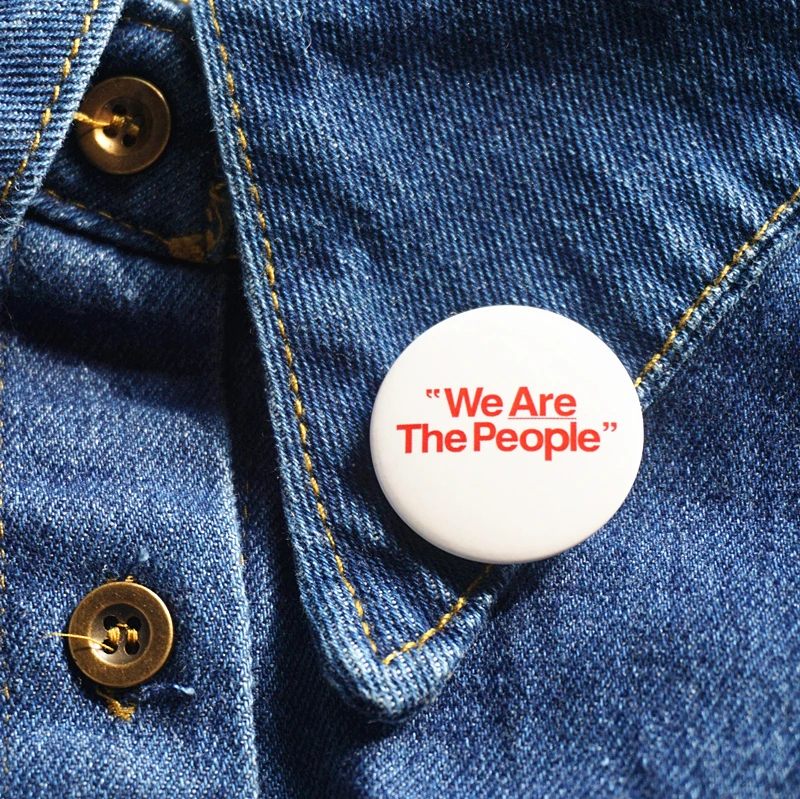 We Are The People Taxi Driver  Soft Button Pin Brooch Women Cute Fashion Badge Funny Decor Metal Gift Jewelry Collar Hat Clothes