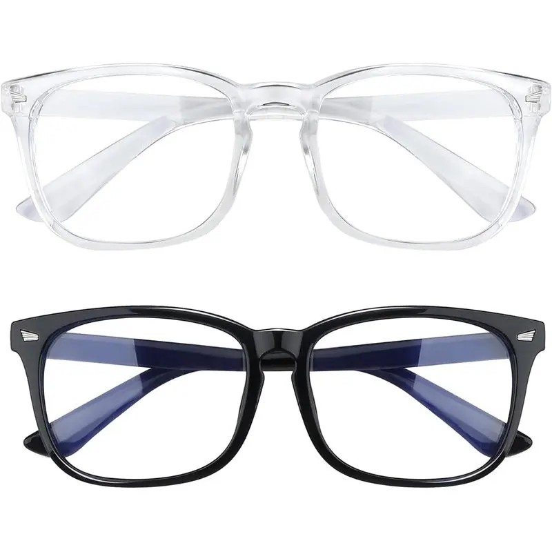 Transparent Computer Glasses Frame Women Men Anti Blue Light Square Eyewear Blocking Glasses Optical Spectacle Eyeglass