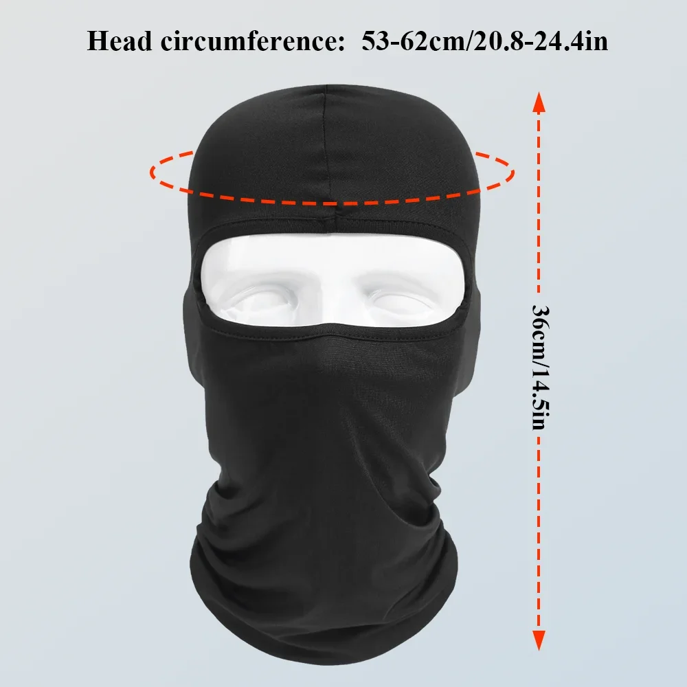 Breathable Sports Balaclava Hat Quick-Dry Windproof Full Face Mask Headgear for Riding Running Ski Hiking Outdoor Face Cover Men