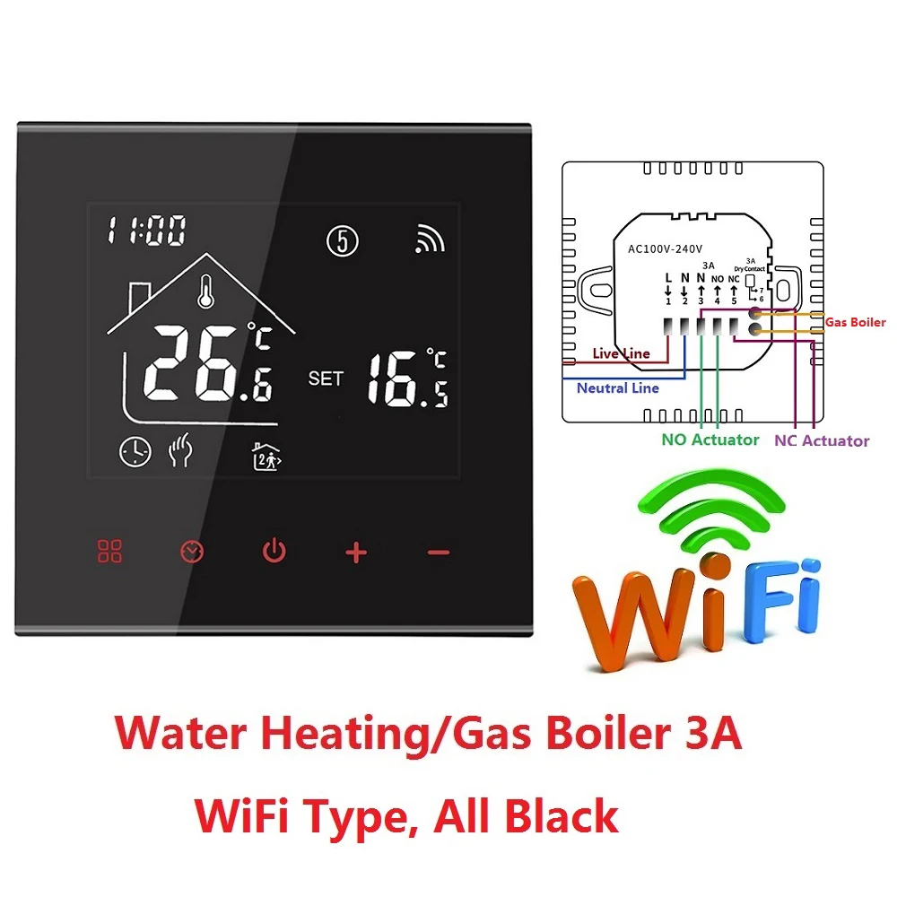 MINCO HEAT M4A Warme Vloer Thermostaat Tuya WiFi 3A 16A Elektrische/Gas Boiler/Water Verwarming Temperatuurregelaar 1PC