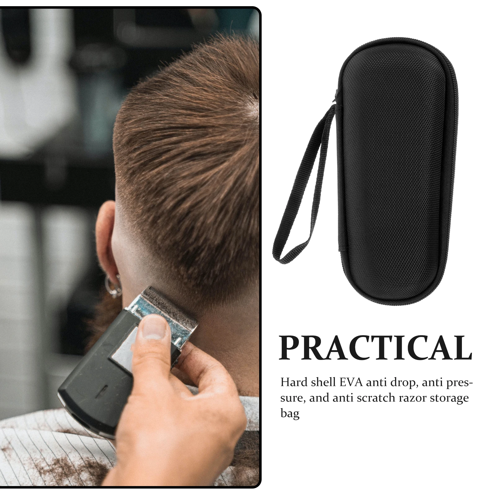 Razor Head Storage Bag Portable Eva Bag Secure Zipper Closure Anti Scratch for Razor Supplies and Travel Essentials Protection