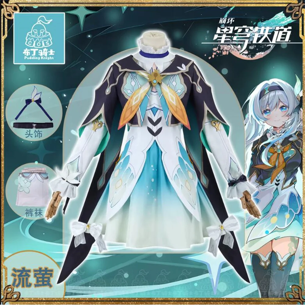 

Firefly Honkai Star Rail Honkai Impact Cosplay Costume Dress Uniform Coat Cloak Halloween Christmas RainbowCos0 W4037