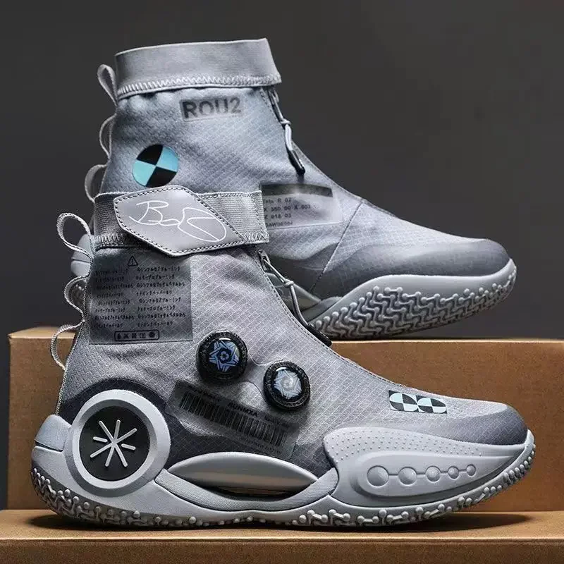 2026 High Top New Knob Shock Absorption Versatile Running Shoes Fashionable and Trendy Men\'s Sports Shoes Couple\'s Casual Shoes