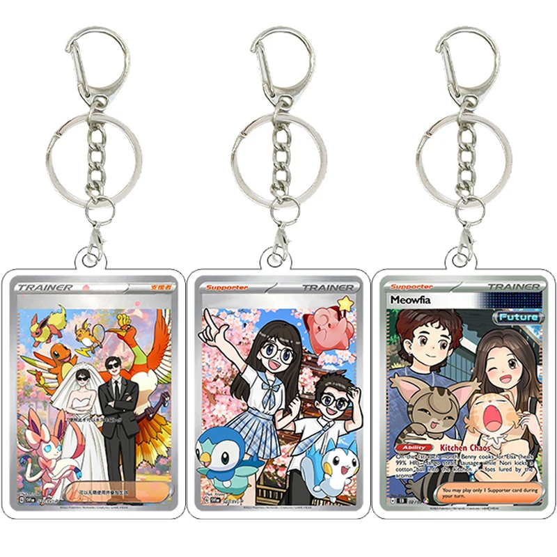 

Акриловый брелок с персонажем игры Pocket Monsters, модный аниме-аксессуар Мьюту, украшение для рюкзака, сумки, декор для вечеринок, подарки