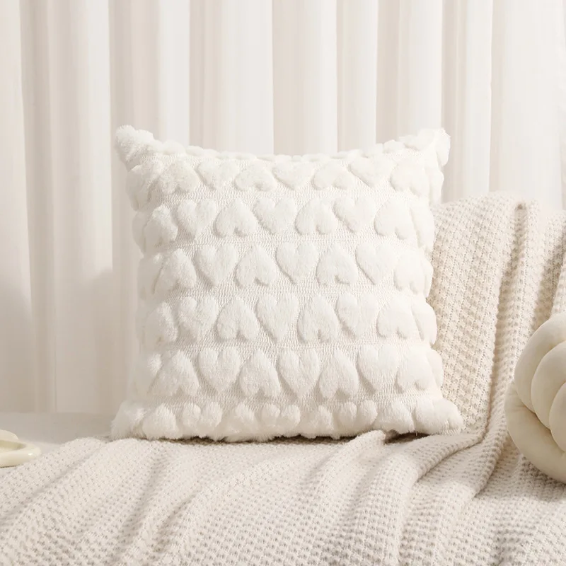 Sneeuwpluche gewatteerd 3D liefdeskussen schattig kussen Valentijnsdag woonkamer bank slaapkamer kussens decoratie huis