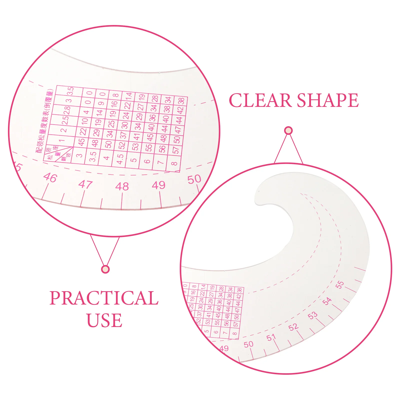 

Sewing Measuring Ruler 2Pcs Tailor Cutting Tool Fabric Pattern Ruler Curve Shape Ruler For Clothing Design And Stitching Work