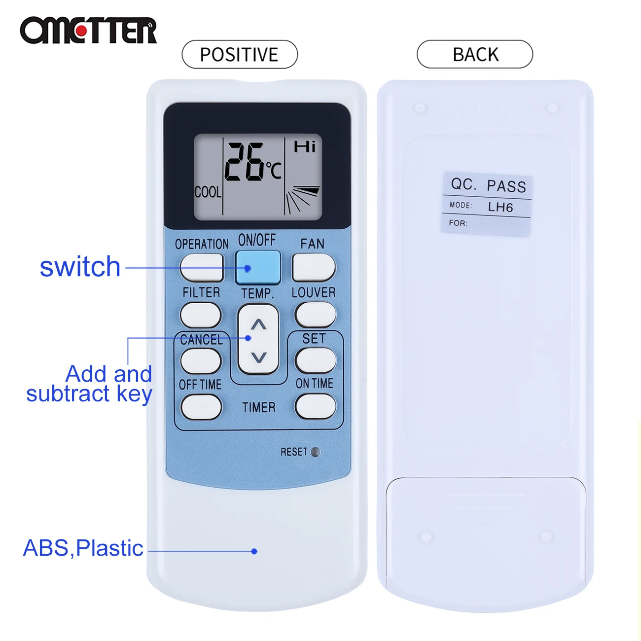 Neue lh6 für hitachi klimaanlage fernbedienung PC-LH6 PC-LH6Q fernbedienung