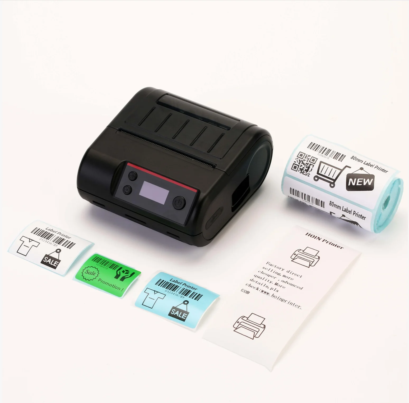 High Quality Dual Printing Label and Receipt Printer Mini Portable USB Bluetooth Wireless 80mm Thermal Printer