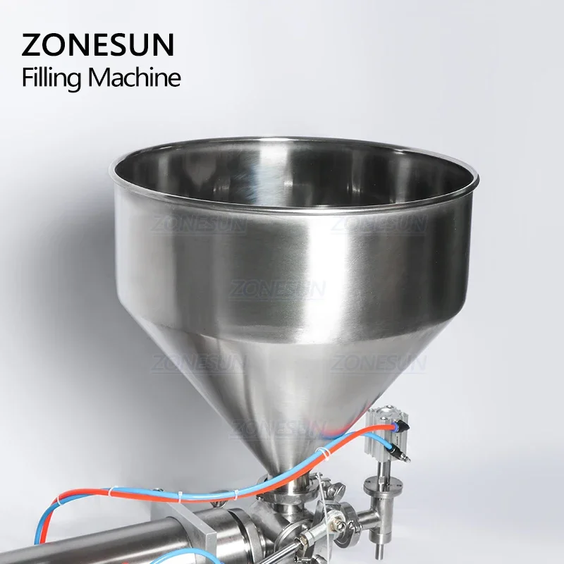 ZONESUN Single Head Fully Pneumatic Paste Tomato Sauce Alcohol Kerosene Inflammable Liquid Filling Machine