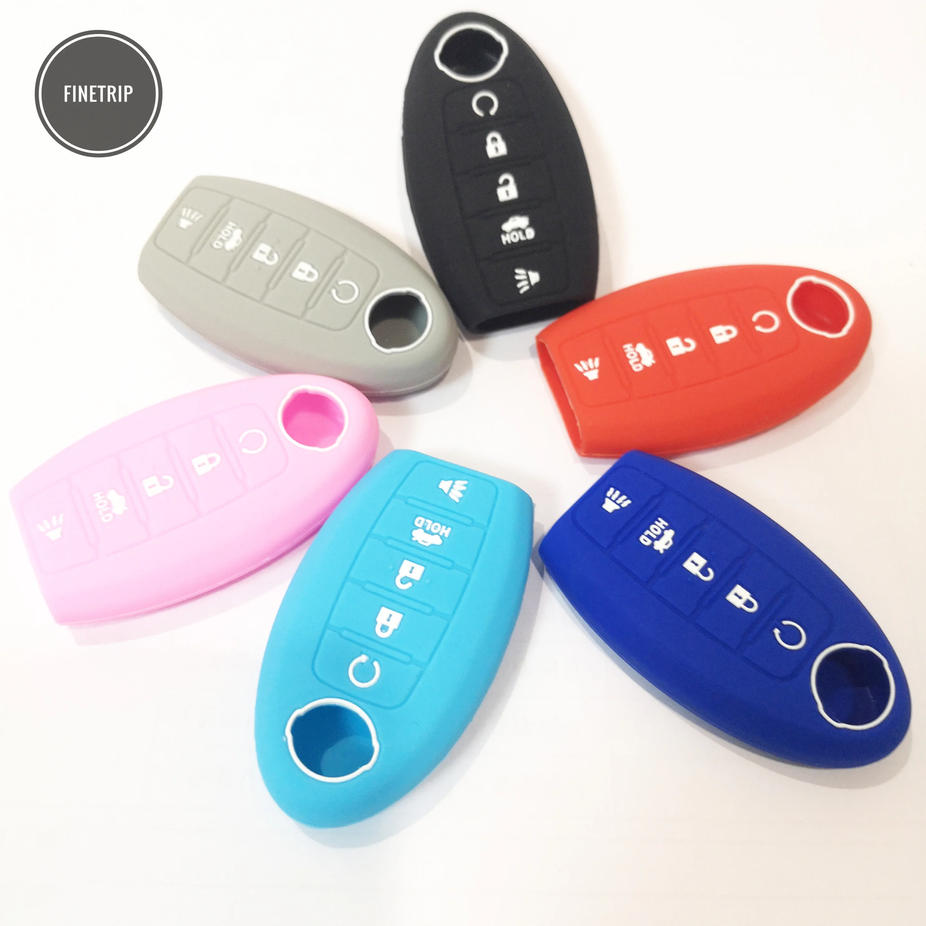 Silicone Key Cover For Nissan Pathfinder 5 button for Maxima Case for Car Accessories