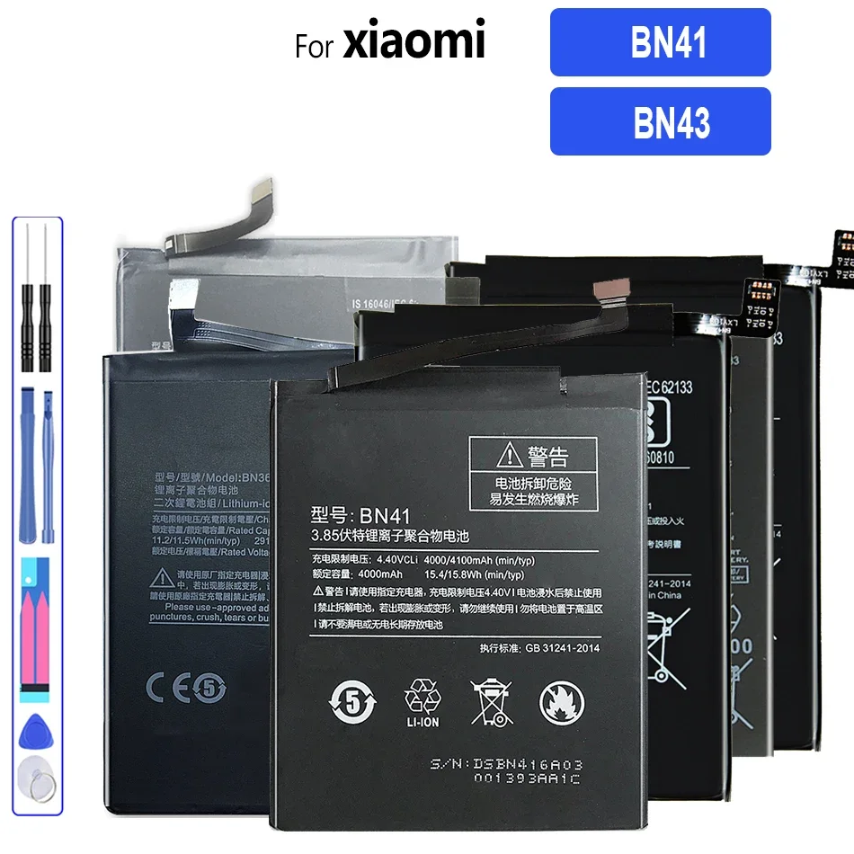 BN43 BN41 Battery 4000mAh For Xiaomi Redmi Note 4X 4 global Snapdragon 625 MTK Helio X20 note 4X Pro 4G+64G