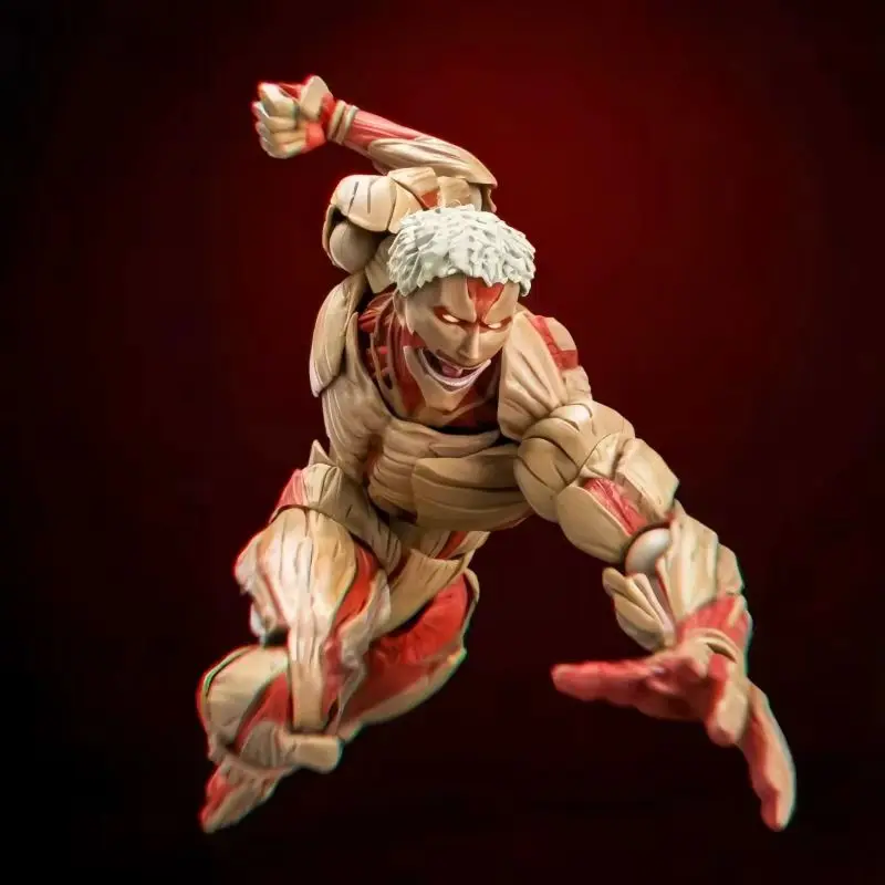

Новая коллекционная фигурка Kaiyodo Attack On Titan Amazing Yamaguchi Revoltech: Бронированный Титан Райнер Браун, аниме-фигурка, модель, игрушка, подарок