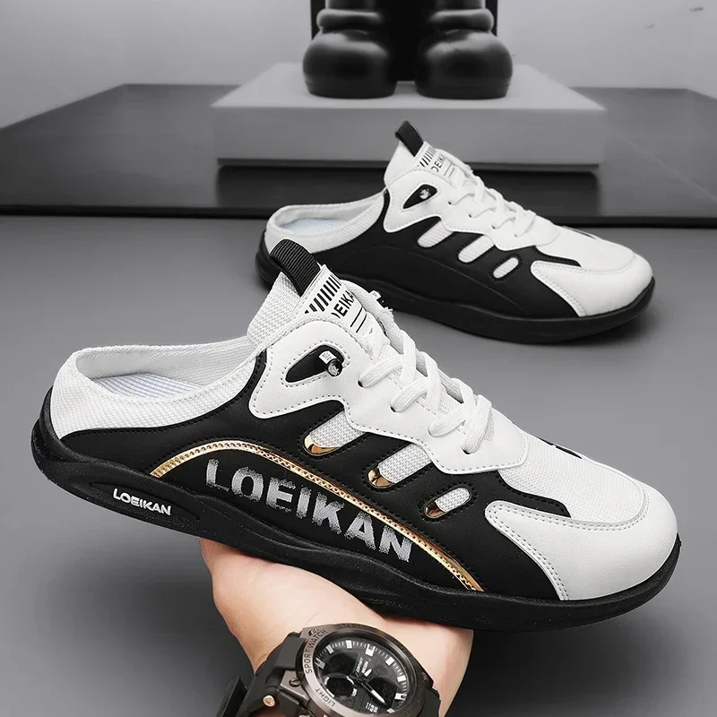 

Casual Shoes Soft Sole Support Shoes Men's Sneakers 2025 Summer Slippers for Men Trendy Men's Flat Bottom Zapatos De Hombre