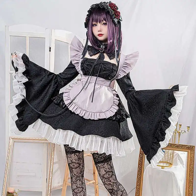 

My Dress Up Darling Marin Kitagawa Косплей Костюм Китагава Марин Курое Шизуку Юбка Горничная Хэллоуин Карнавальная Униформа Костюм