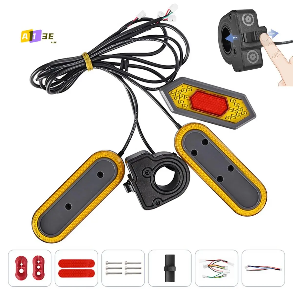 

A03E-Turn Signal Lamps ABS Replacement For Xiaomi Mi Electric Scooter M365/ PRO/1S /Lite /Essential Scooter Reflective Rear Ligh
