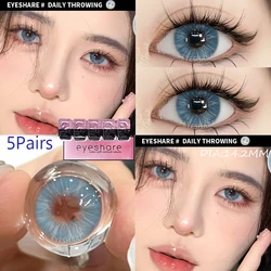 EYESHARE 5Pair Color Contact Lenses for 1 Day Daily Lens Blue Contacts Daily Disposable High Wearing Comfort Brown Lenses 10Pcs