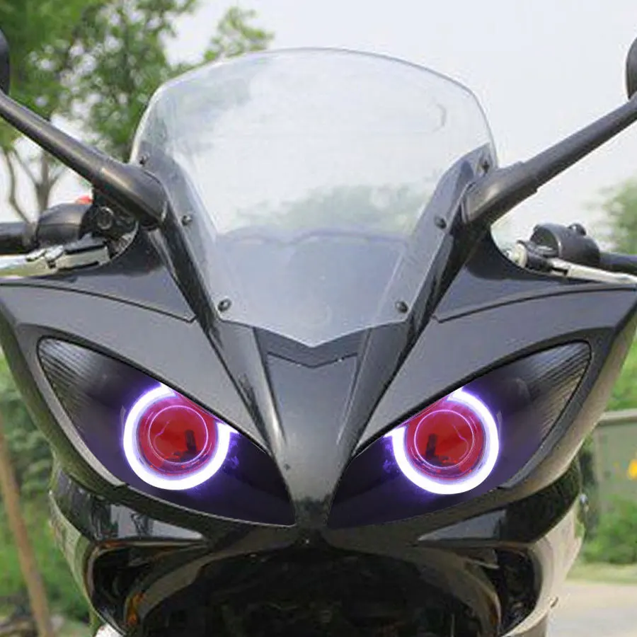 

1x Motorcycle Custom Head Light Lamp LED Projector HID Bi-Xenon Headlight lamp Assembly faro para moto For Yamaha FZ6S 2003-09