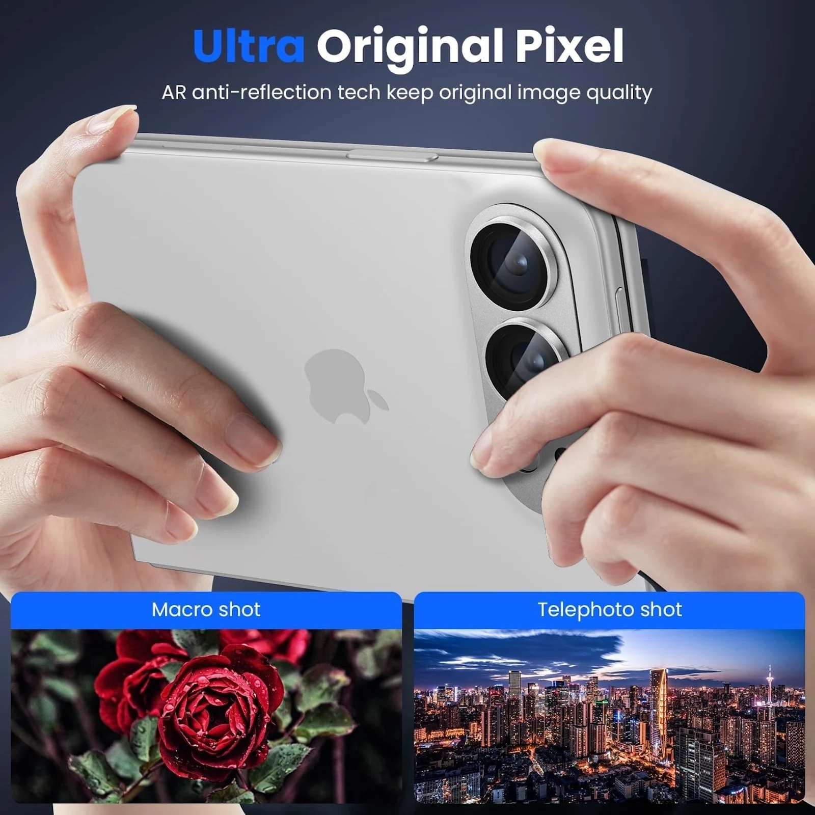 For iPhone Duo Ultra Fold Rear Camera Lens Protective Film for iPhone Aluminum Alloy Black Blue Silver Durable Cover for Mobile