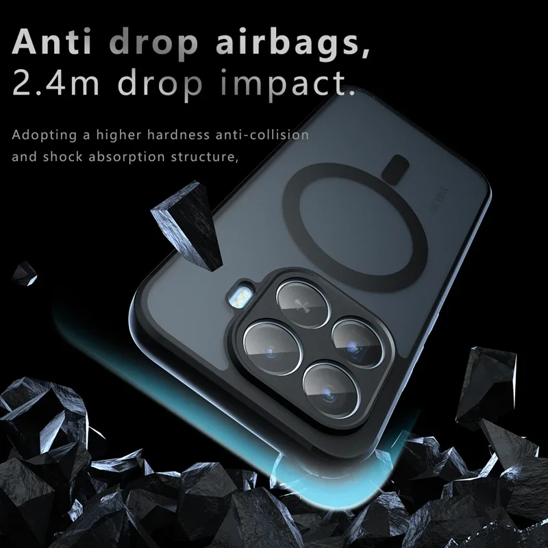 Case For Xiaomi 17T 15T Pro Magnetic Wireless Charging Soft TPU Frame Translucent Matte Hard Plastic Shockproof Phone Back Cover