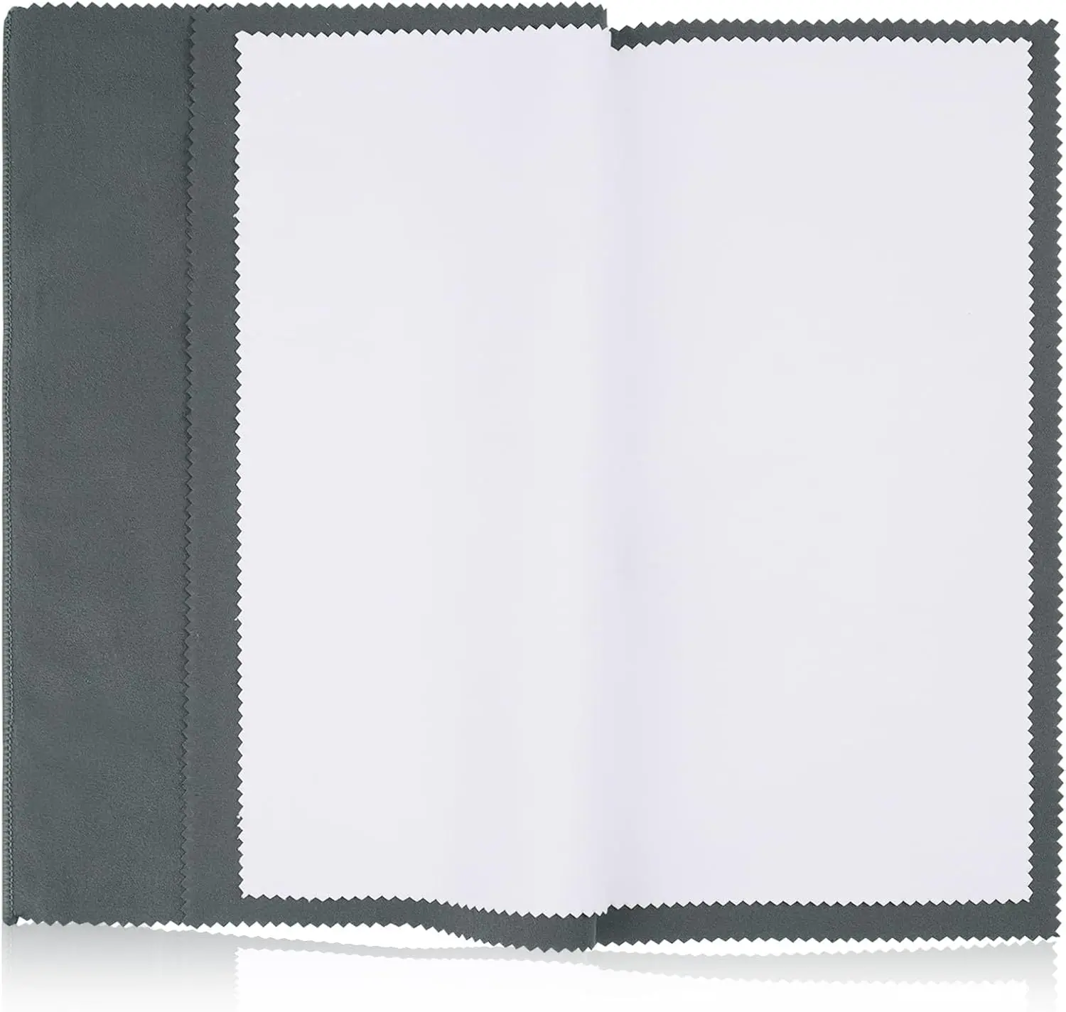 

2PC X-Large 12''x10'' Silver Jewelry Polishing Cloths, Premium Silverware Cleaning Cloth for 925 Silver, Gold, Double Layer Polishing Puff Cloths Grey