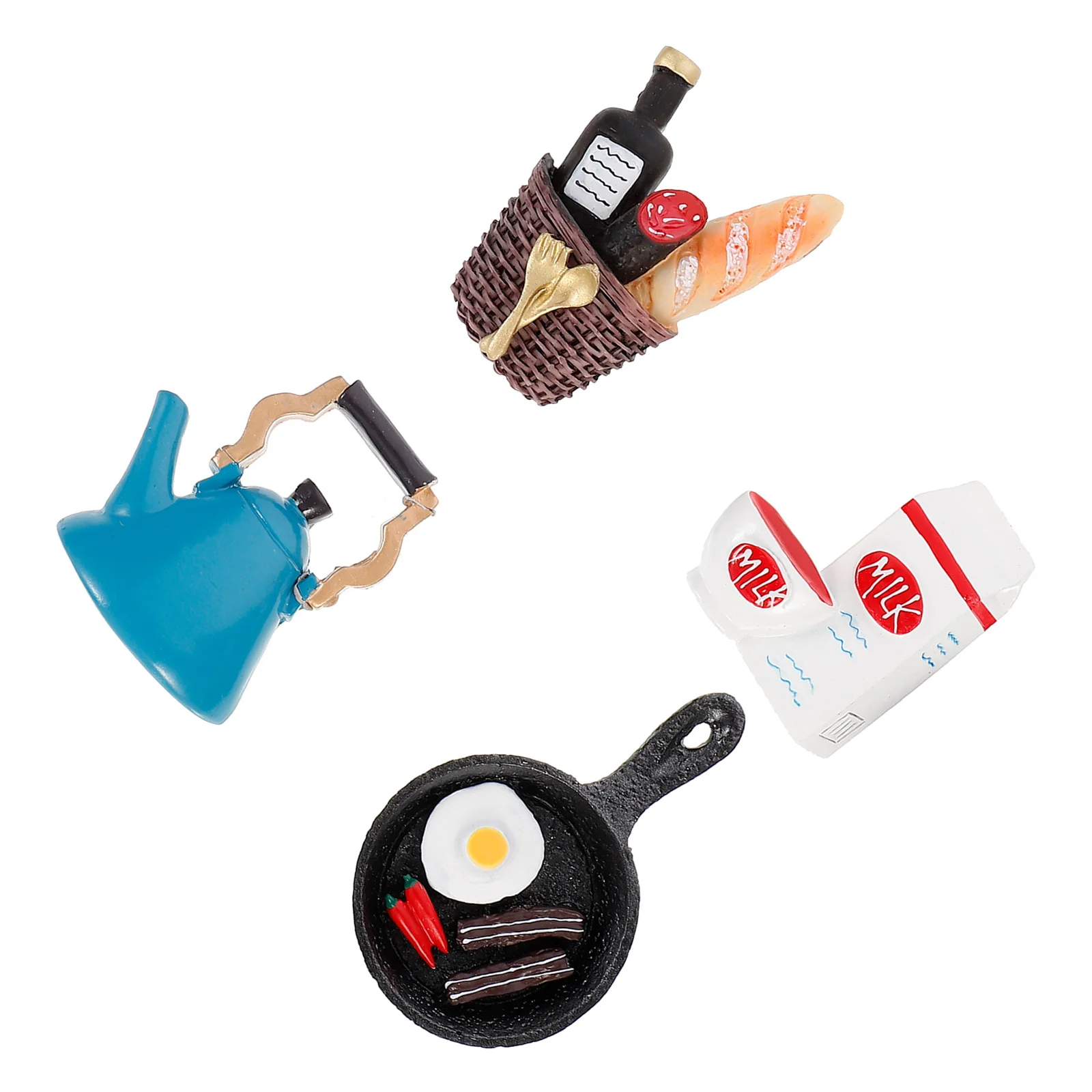 

4Pcs Refrigerator Magnets Magnetic Cartoon Decorative Fridge Stickers Kitchen Magnet Sticker Lovely Magnet Sticker Home