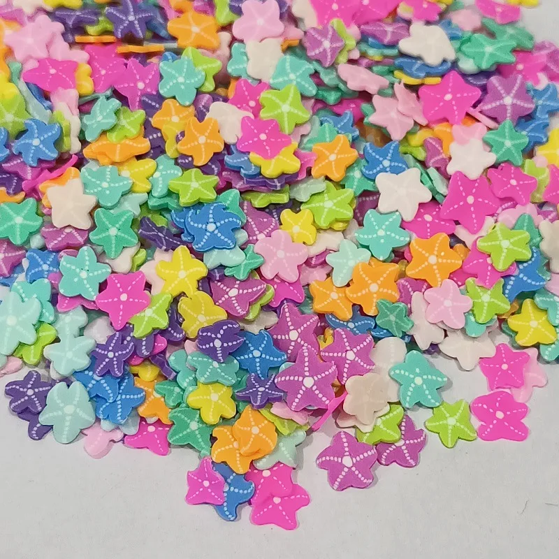 100g/Lot 10MM Polymer Cute Sea Fish Clay Slices Sprinkles for Crafts Shake Cards Nail Art ,Scrapbook DIY