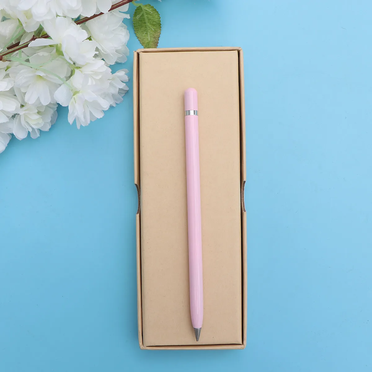 Inkless Eternal Pencil Reusable No Sharpen Writing Tool for School Art Sketching Pink 1 Piece