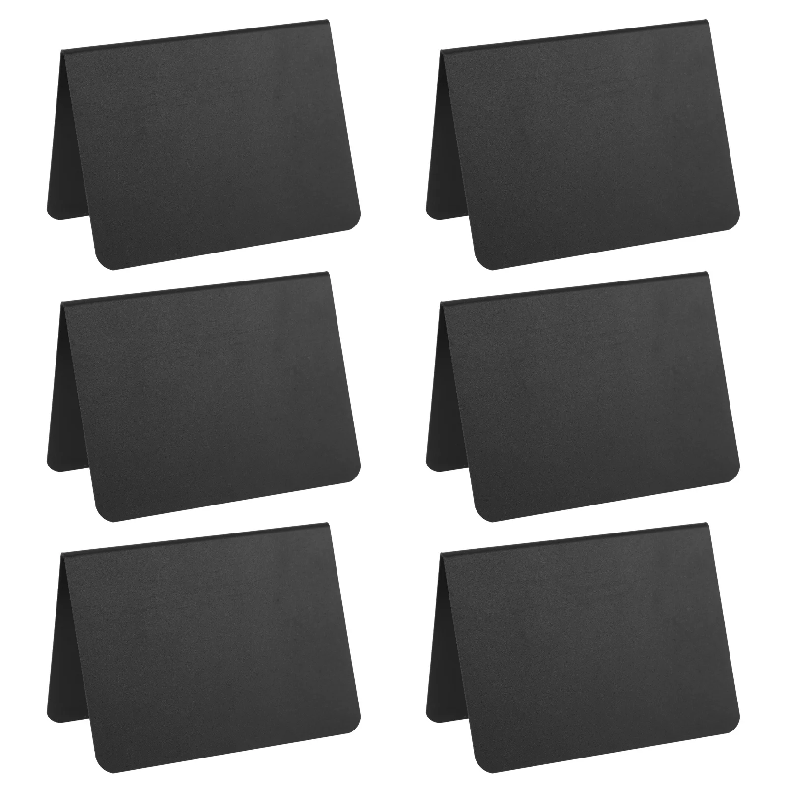 6Pcs Small Chalkboard Message Sign Desktop Display Board Wipeable Writing Surface for Office Home Cafe Decoration