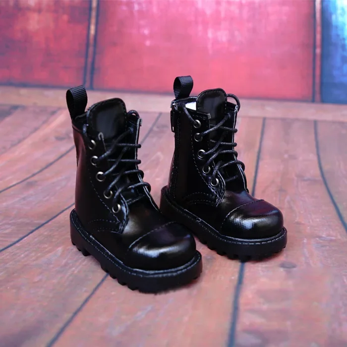 （Customize 30 Days） 1/3 1/4 uncle Doll shoes BJD/SD doll black leather Strap ankle boots shoes（1point）