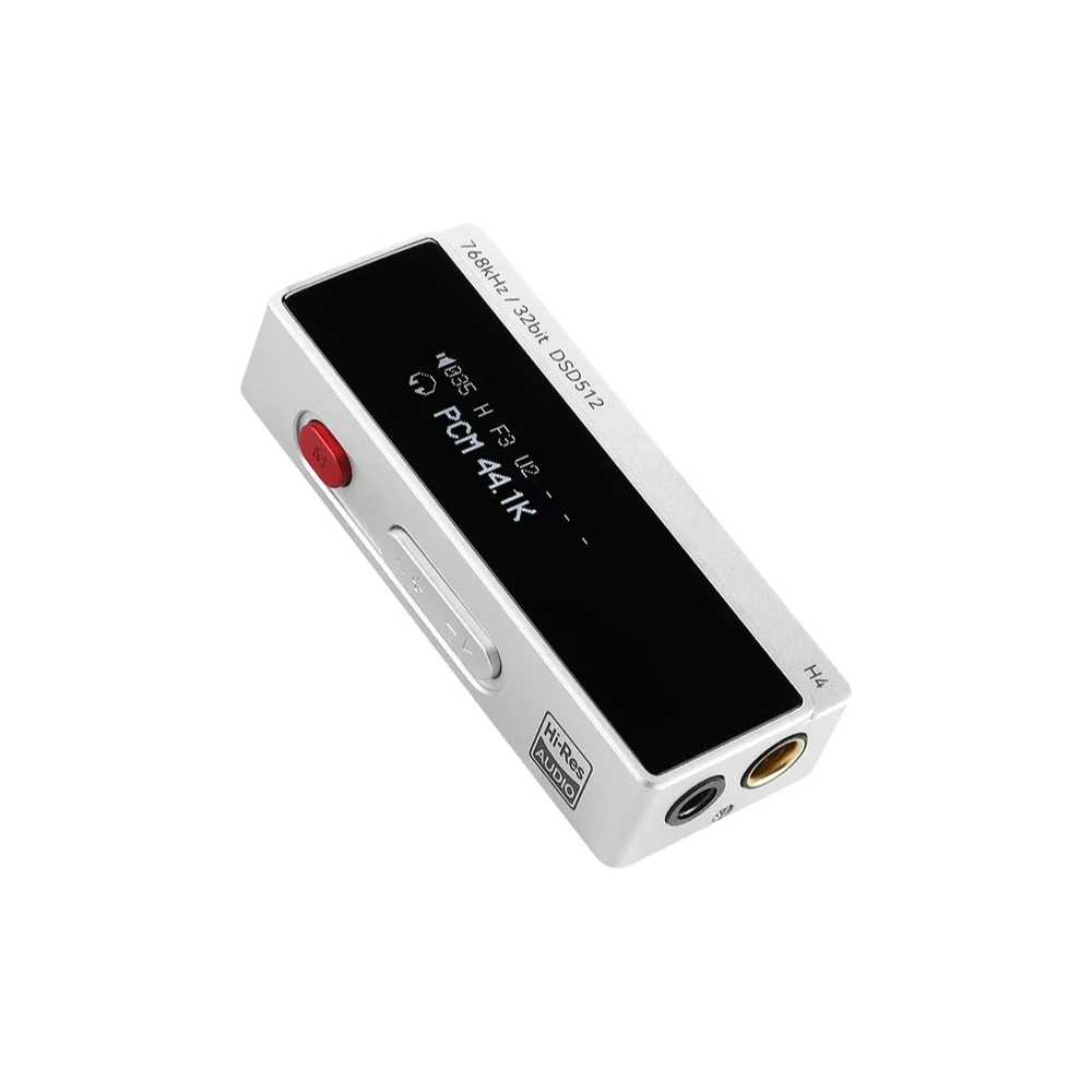 AIYIMA H4 HIFI Tragbarer Kopfhörerverstärker USB DAC AMP ES9039Q2M PCM768 DSD512 4,4mm symmetrischer/3,5mm Klinkenausgang OLED-Display