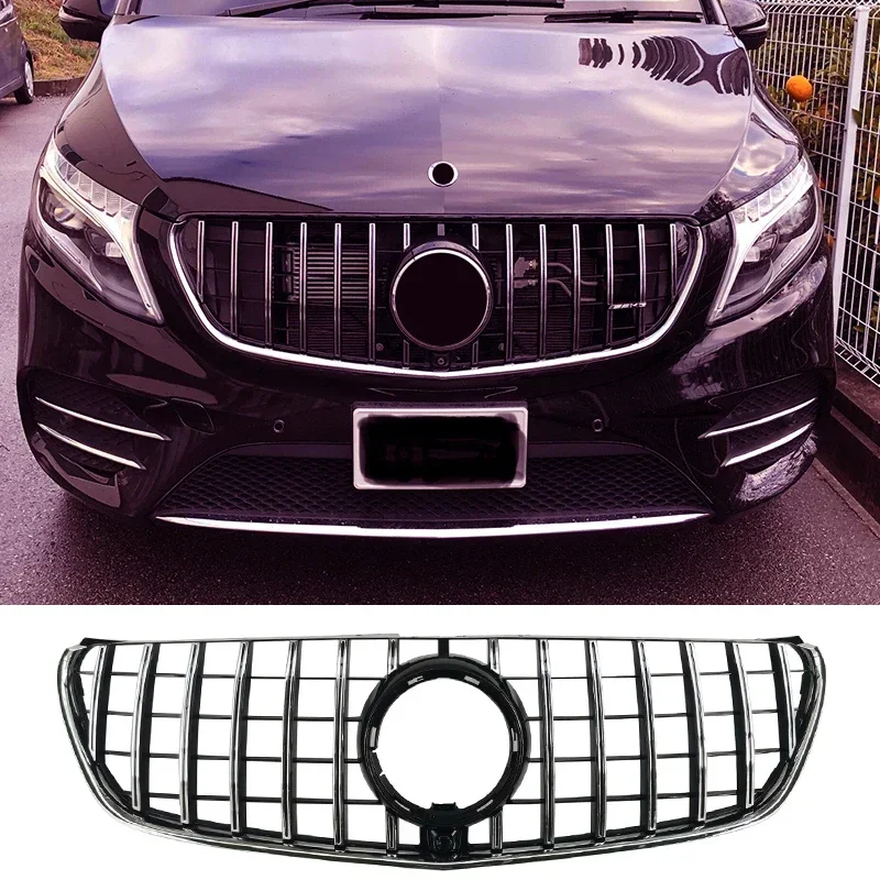 

Гоночная решетка с камерой, решетка переднего бампера, сетка для Benz VITO V Class W447 V260 V250 2015-2019