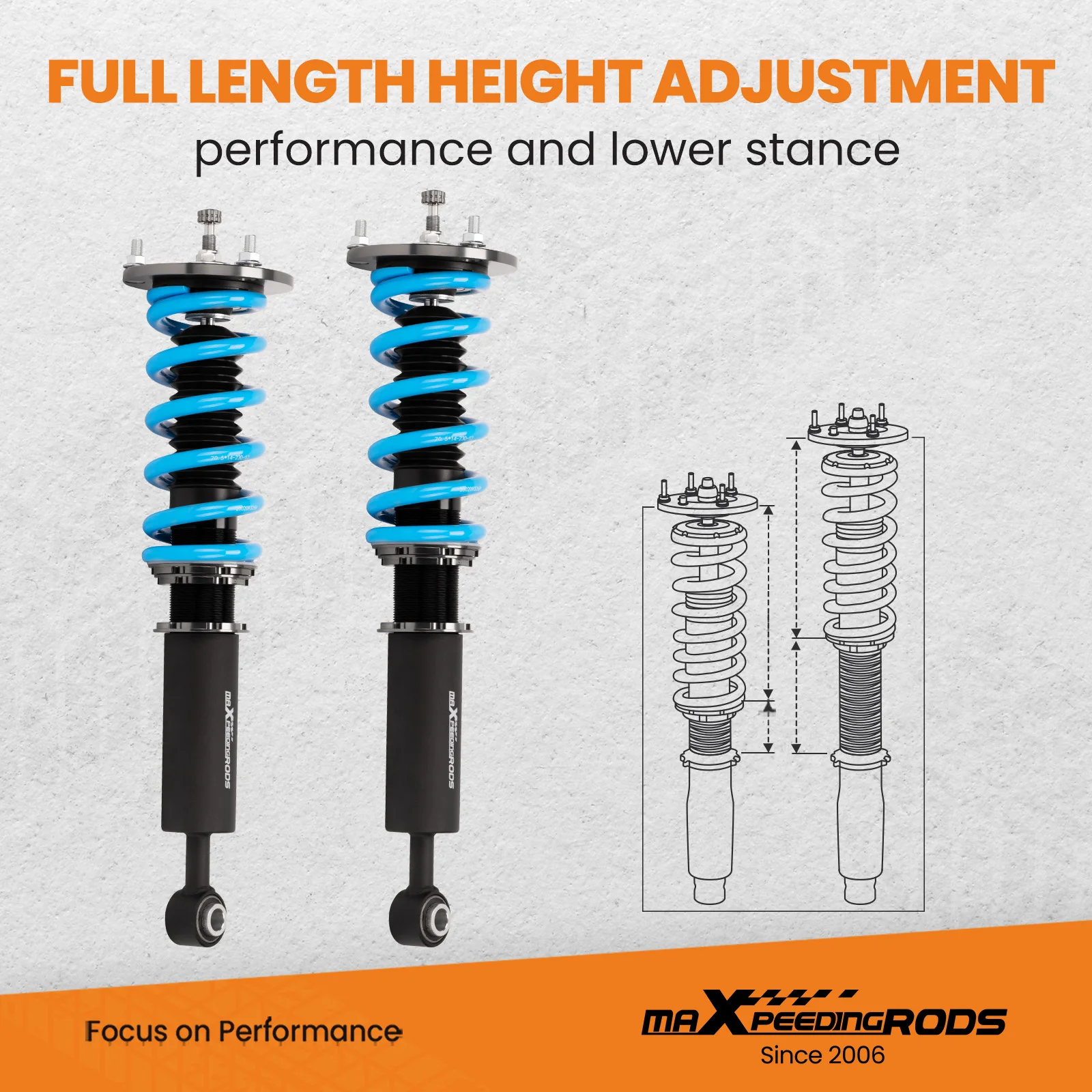 24 Way Damper Coilovers Lowering Suspension Kit for Lexus LS430 UCF40 01-06 T6 Coil Suspension