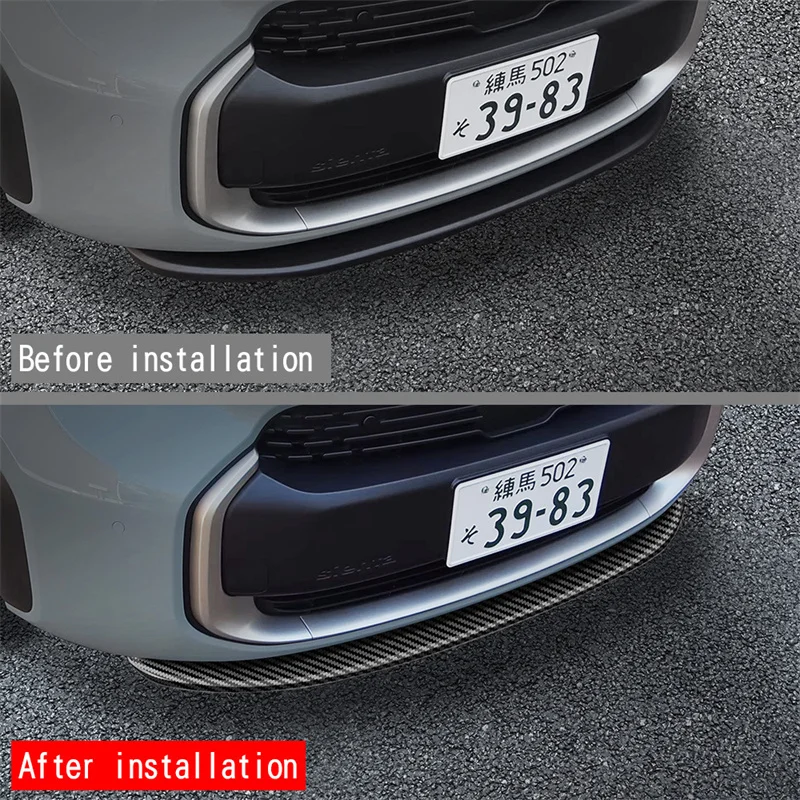 For 2022 Toyota SIENTA Front Bumper Diffuser Lip ABS Material Anti-Collision Trim Strip Accessories Refit Body Kit