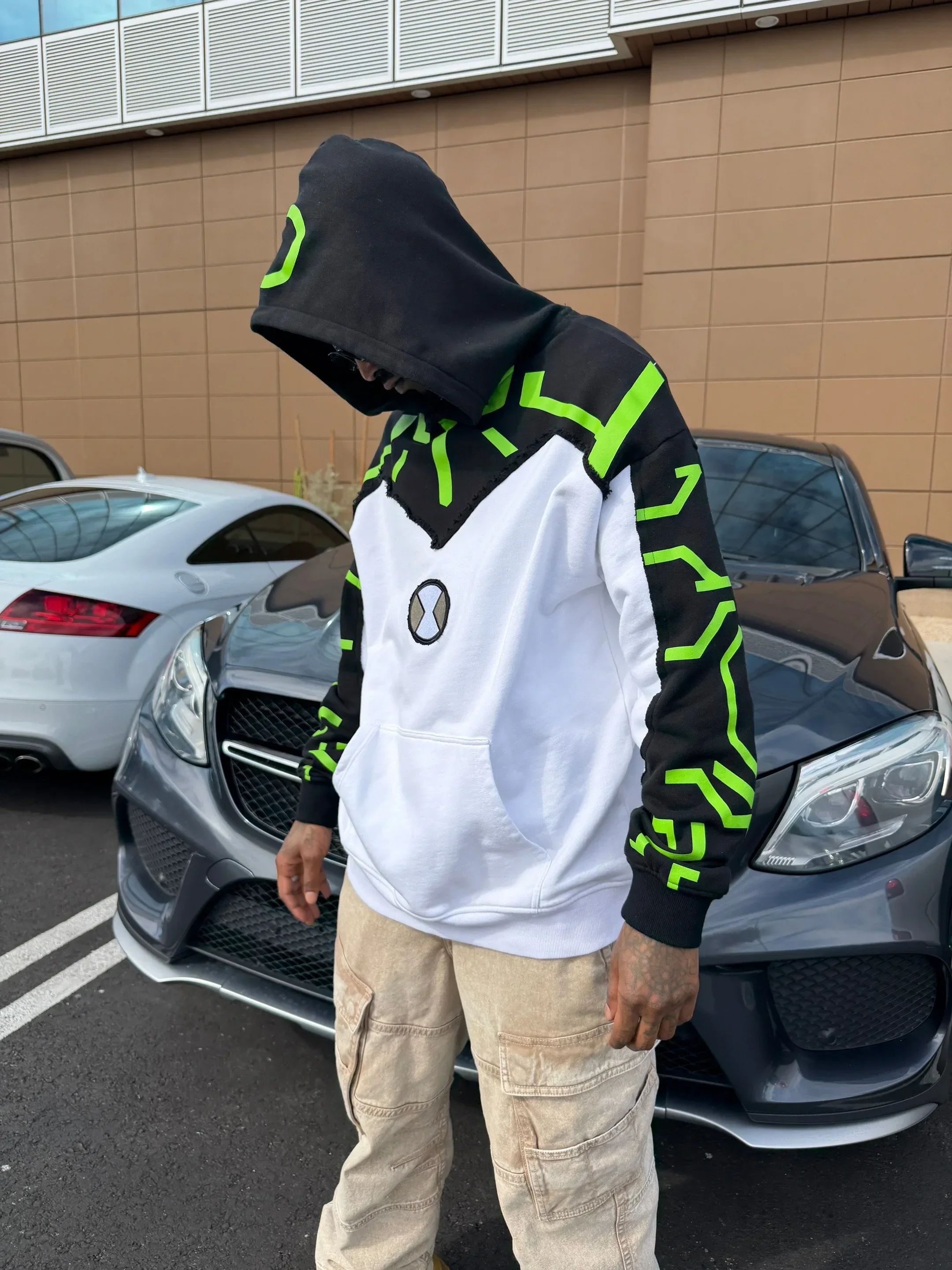 Upgrade Alien Patchwork Embroider Hoodies Women Casual Sweatshirt American Streetwear Comic Convention Unisex Anime Hoodie