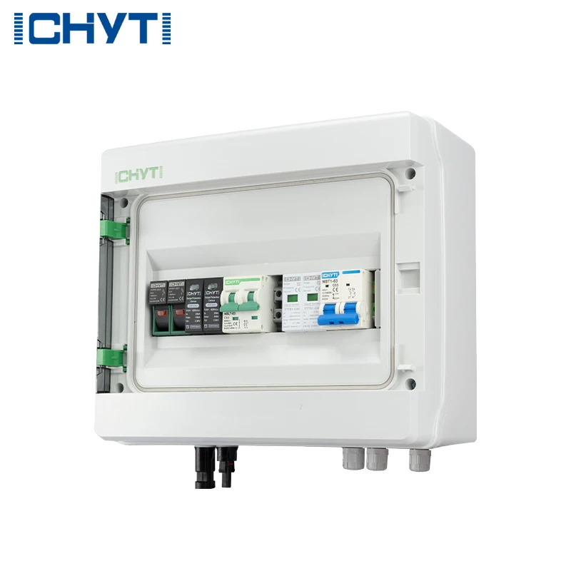 600V 1 Input 1 Output 1 String 1 pcs 2P AC MCB And SPD For Solar Energy System Photovoltaic Array Solar PV Combiner Box