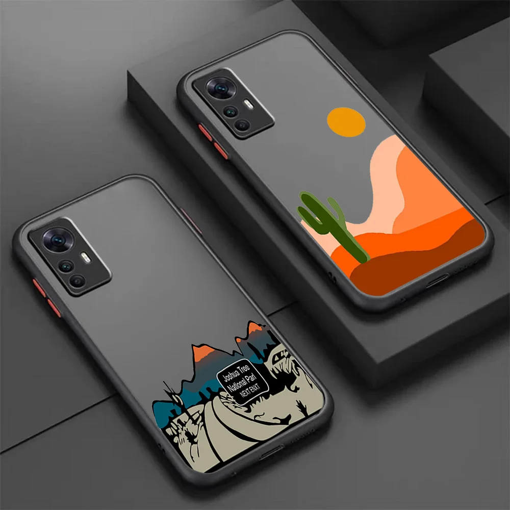 Phone Case For Xiaomi 10t Redmi Note9 10 Pro 9t 9a 9c 10a 10c 9s 10s 8 7 8t Note10 Snow Mountain Volcano Black Translucent Cover