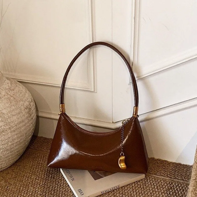 

Luxurious Quilted Hobo Bag 2025 New Model Maillard Color Metallic Accent Underarm Shoulder Bag Female Versatile