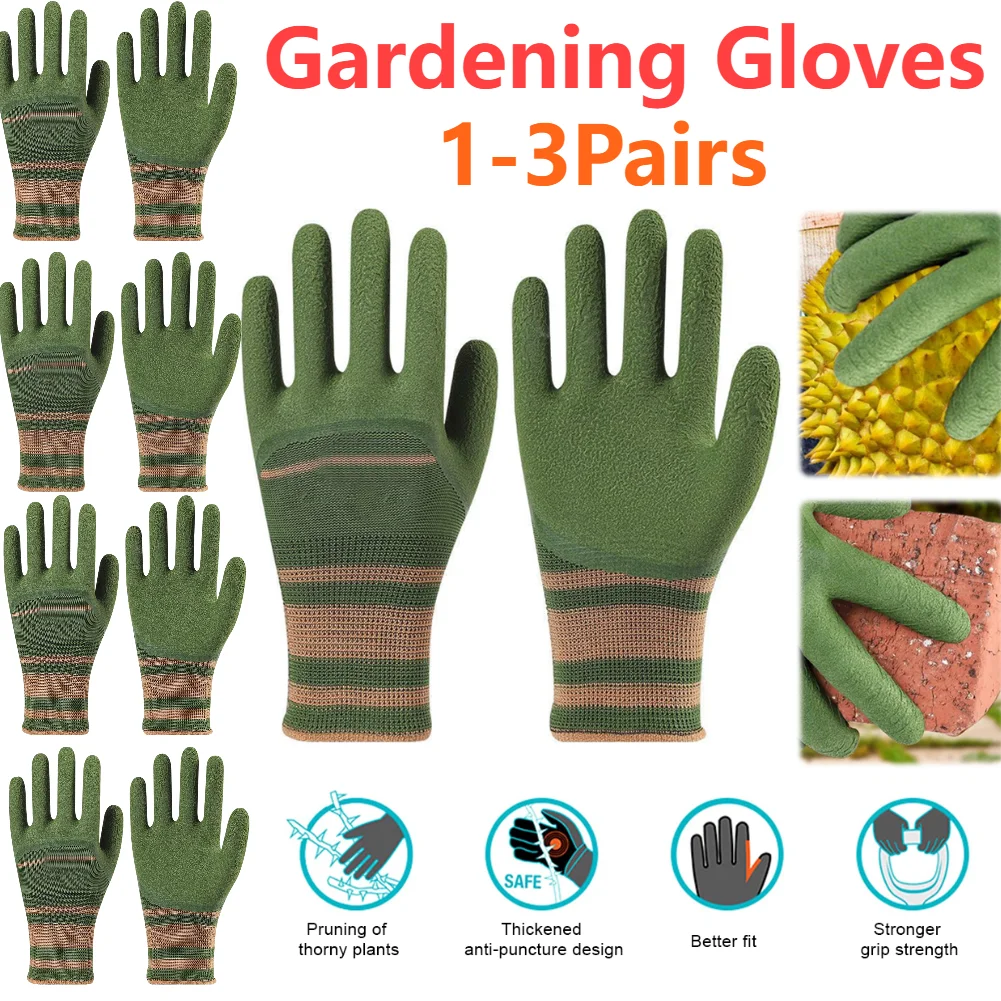 3-1 paar duurzame veiligheidshandschoenen antislip slijtvaste ESD-bescherming ademend doornbestendige tuinhandschoenen voor houtbewerking