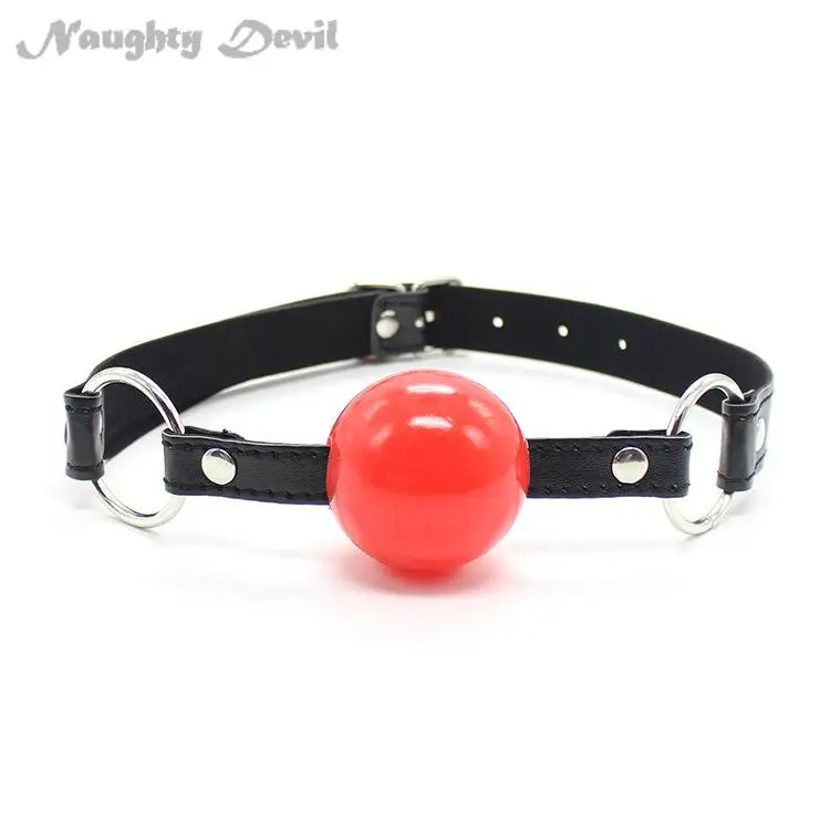 Adult Game Soft Rubber 40mm Mouth Ball Gag Fetish Bondage Oral Fixation Mouth Open Stuffed Love Restraint Sex Toys XN0046