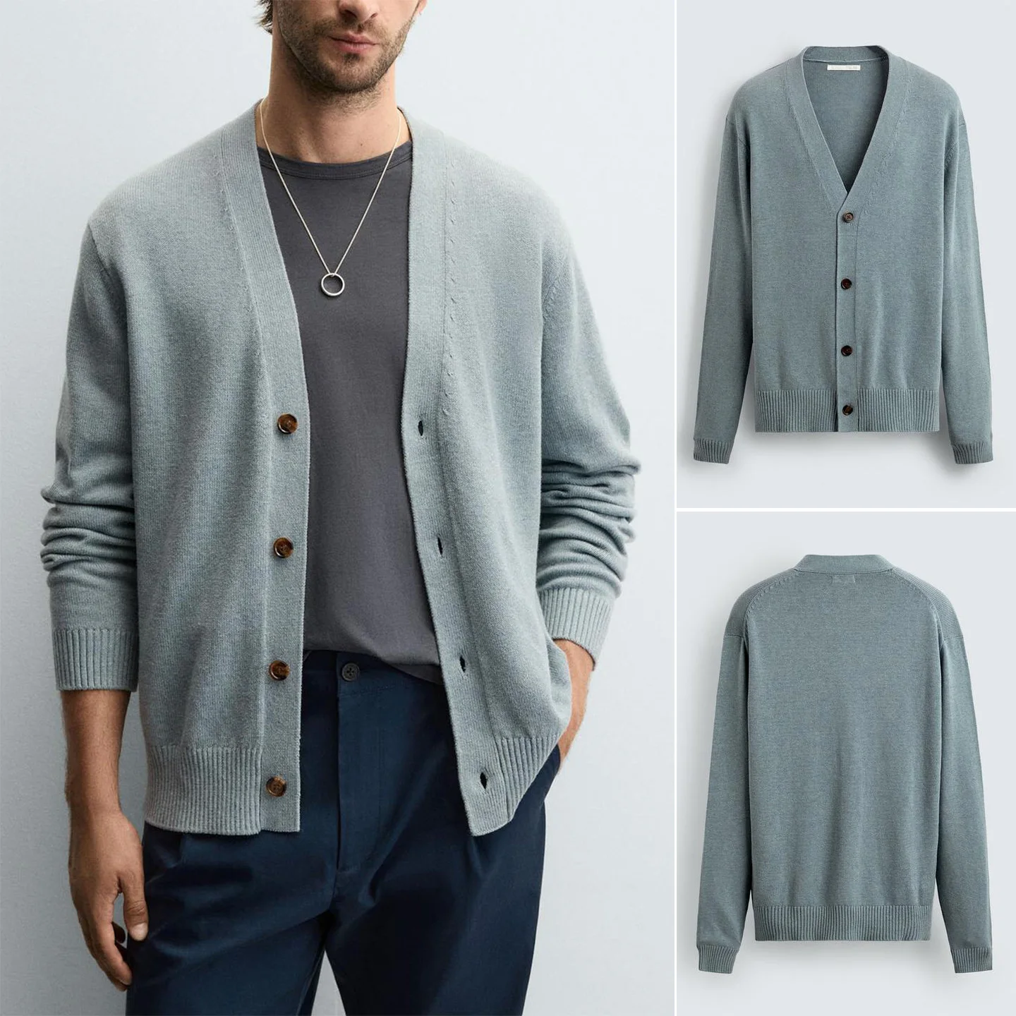 

Осенний новый мужской длинный све V-Ne из смеси хлопка и верблюжьего цвета, тонкий прямой вязаный открытый кардиган, повседневный, удобный, дышащий