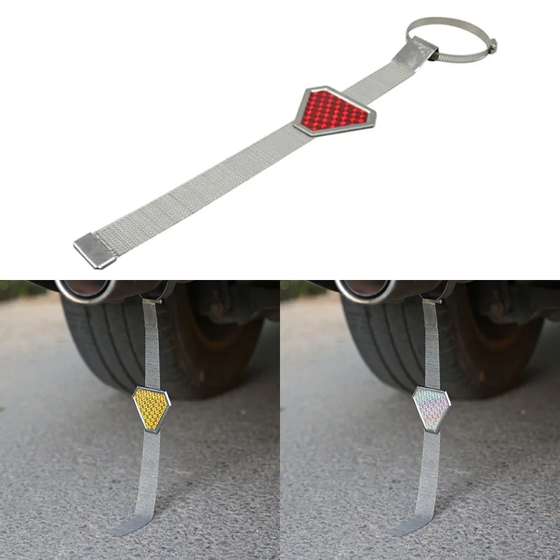 Triangle Shaped Car Grounding Chain Anti-static Strip Metal Electrostatic Belt Prevent Accidents Warning Reflective Tape